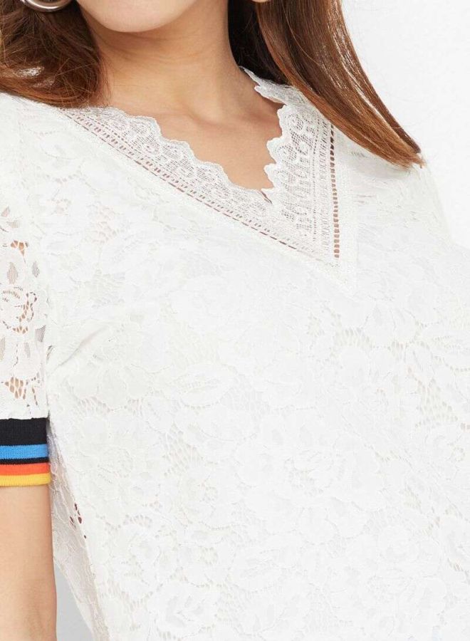 High Streets Short Sleeves Blouse White  - Image 4
