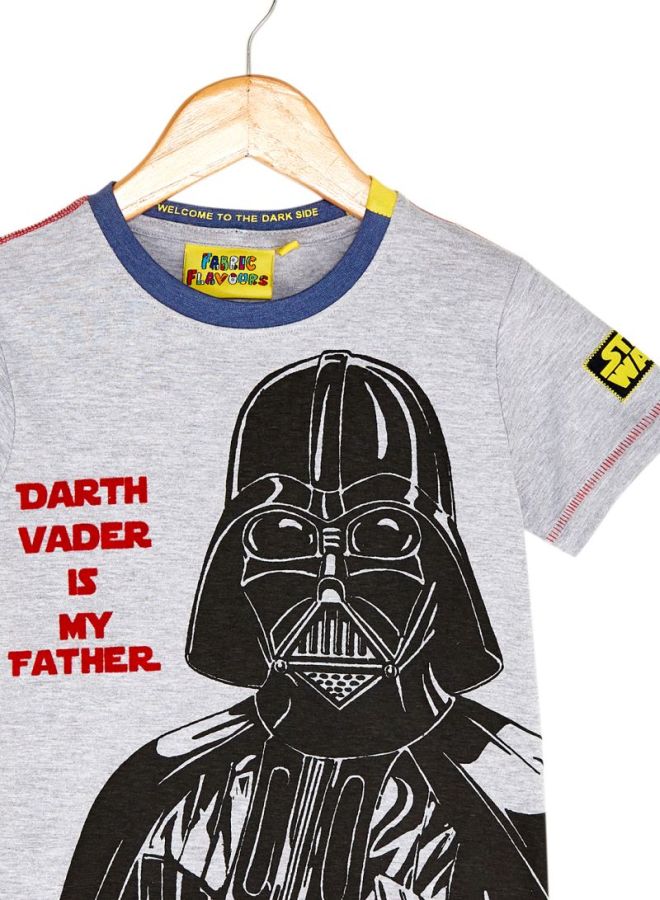 Disney Darth Vader Printed T-Shirt Grey/Black/Red  - Image 3