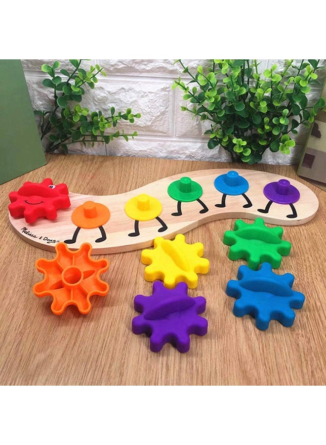 Wooden Rotating Gear Caterpillar Color Recognition Toy 36x14.4x4.5cm  - Image 2