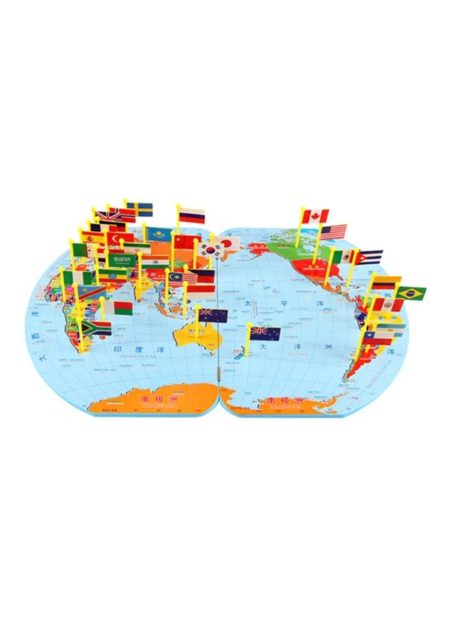 Candywood Wooden World Map Learning Toy - Image 1