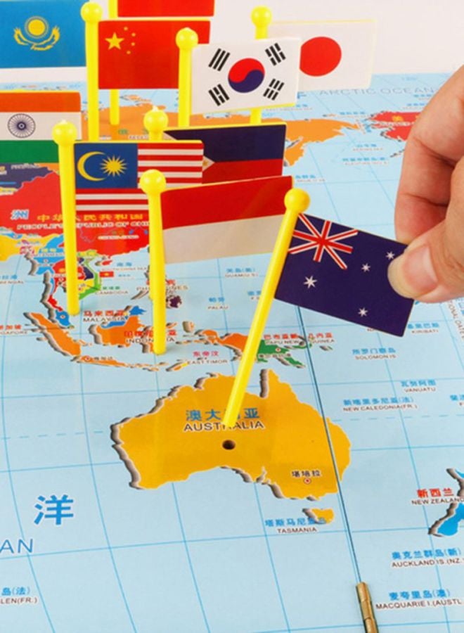 Candywood Wooden World Map Learning Toy - Image 3