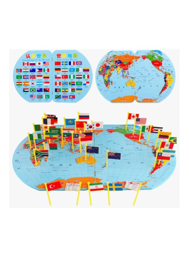 Candywood Wooden World Map Learning Toy - Image 2