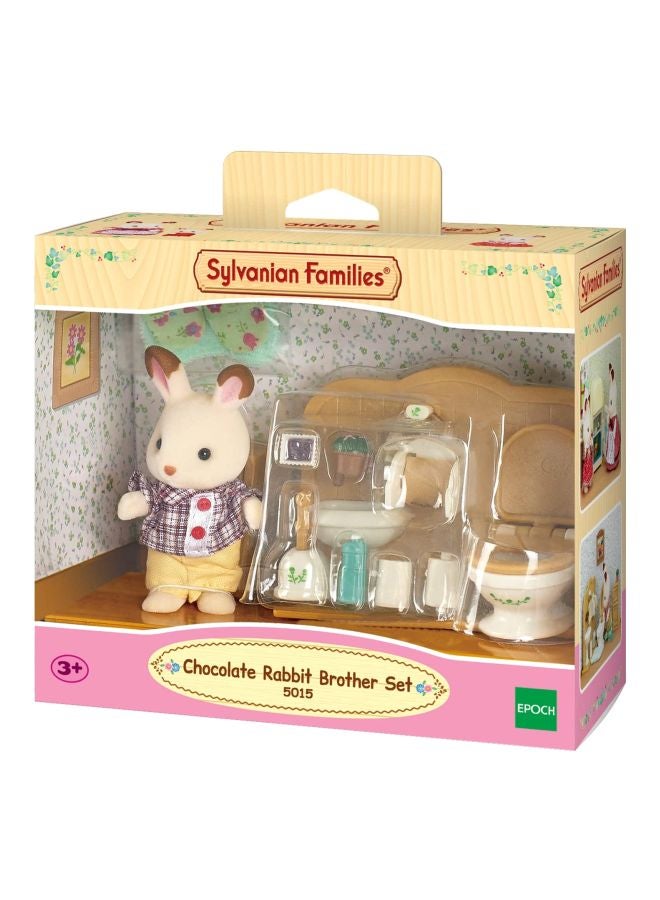 Sylvanian Families Chocolate Rabbit Brother Washroom Set SF5015 - Image 3