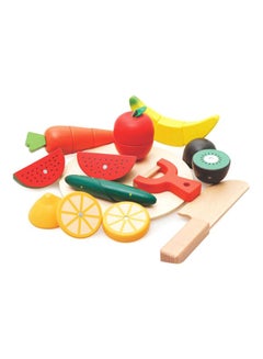 Alostoura 14-Piece Compact Lightweight Durable Fruit And Vegetable Cutting Toy Play Set 20.5x20.8x7cm  - Image 1