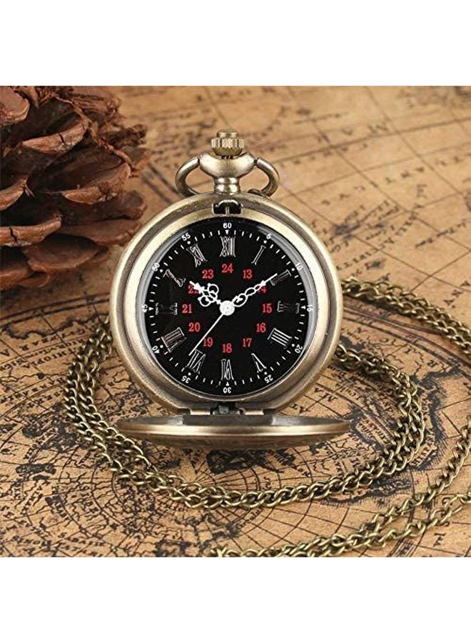 Generic - unisex Bronze Pocket Watch With Chain PV-01 - Image 1