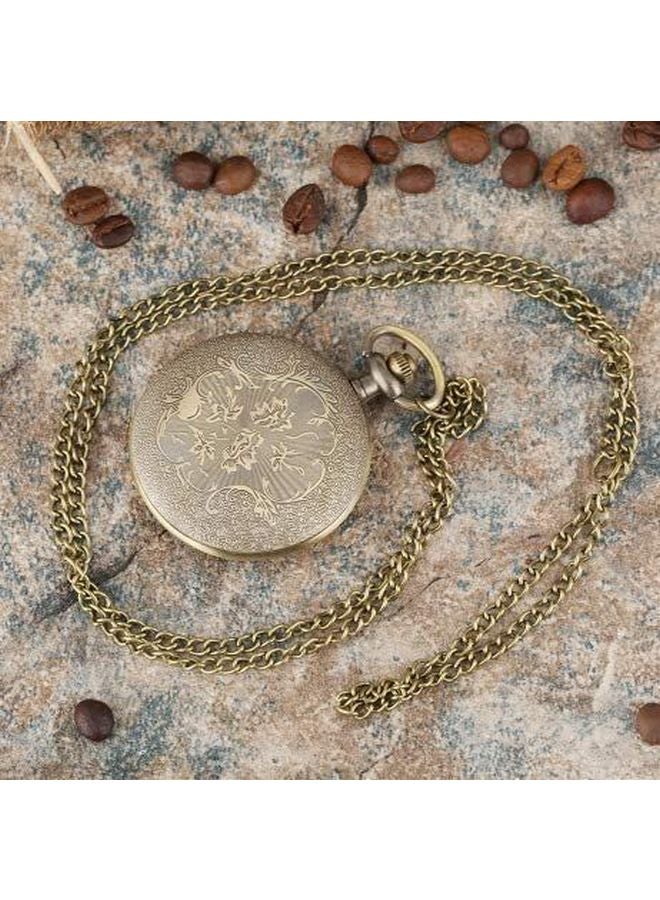 unisex Analog Pocket Watch With Chain Tie Dan-PV-08 - Image 4