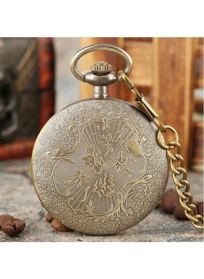 unisex Analog Pocket Watch With Chain Tie Dan-PV-08 - Image 2
