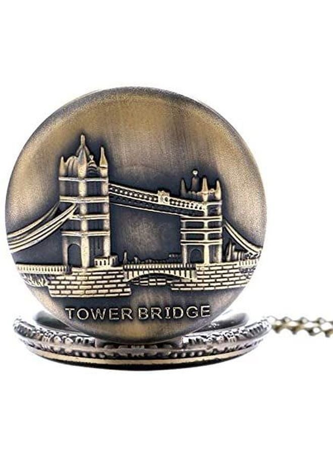 Generic - unisex Analog Pocket Watch With Chain Tower Bridge-PV-10 - Image 1