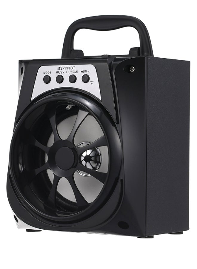 Portable Outdoor Colourful LED Light BT Speaker Black/Silver - Image 1