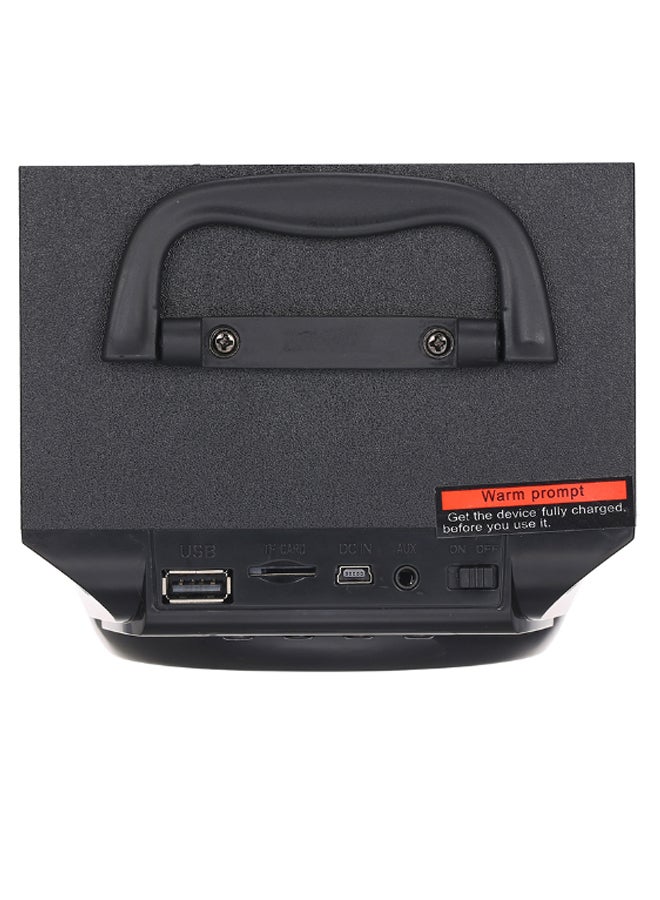 Portable Outdoor Colourful LED Light BT Speaker Black/Silver - Image 2