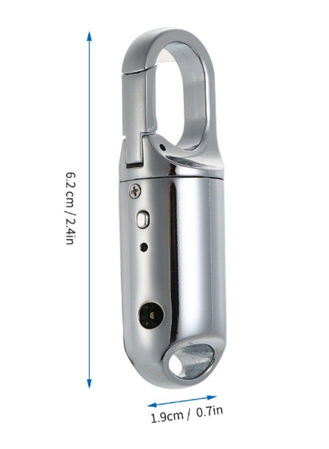 Generic - Portable Keychain Digital Voice Recorder MP3 Player OS3388-A Silver - Image 1