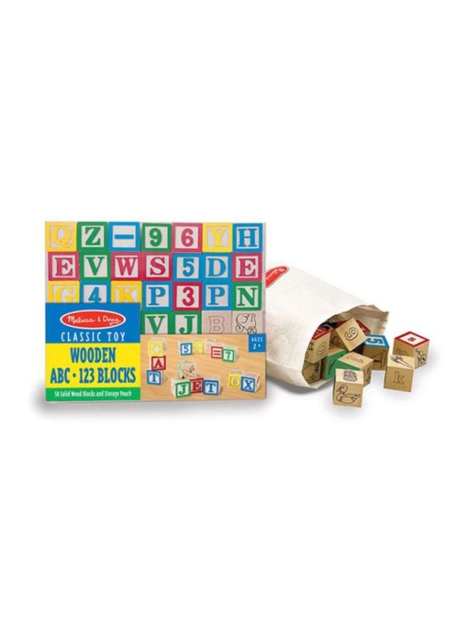 Melissa & Doug Wooden ABC/123 Blocks 1900 1inch  - Image 2
