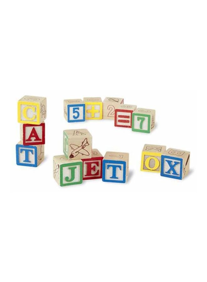Melissa & Doug Wooden ABC/123 Blocks 1900 1inch  - Image 3