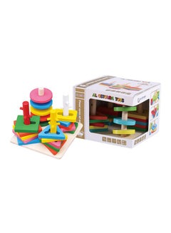 Alostoura Geometric Shape Matching Four Sets Of Column Development Toy 15.5x15.5x12.1cm  - Image 5