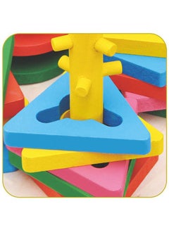 Alostoura Geometric Shape Matching Four Sets Of Column Development Toy 15.5x15.5x12.1cm  - Image 2