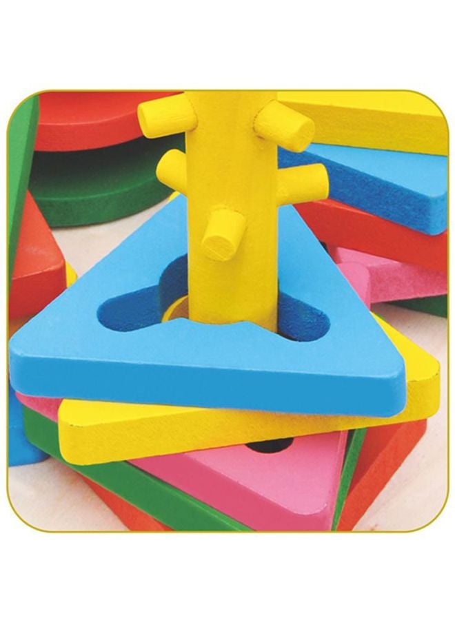 Alostoura - Geometric Shape Matching Four Sets Of Column Development Toy 15.5x15.5x12.1cm - Image 1