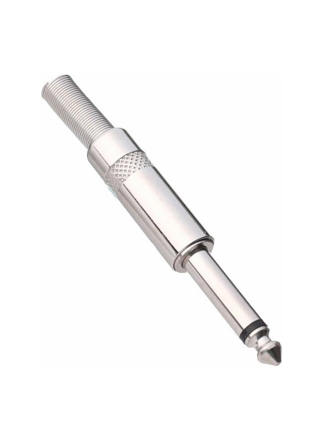 كيندكس مقبس صوت ذكر مقاس 6.3 مم. فضّي. - Image 1