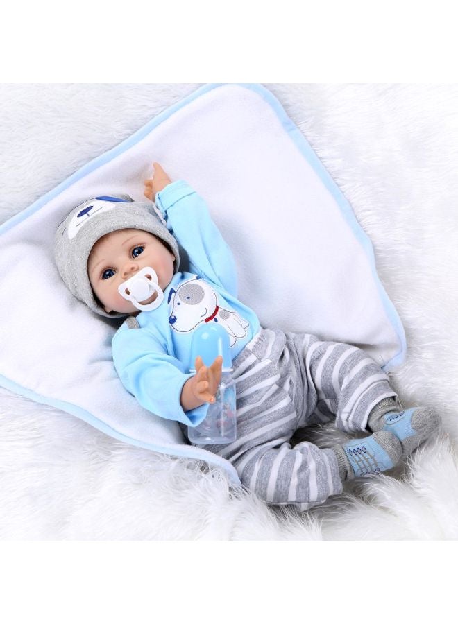 ametoys - Beautiful Cute And Realistic Silicone Body Boneca Toy With Clothes 55cm - Image 1