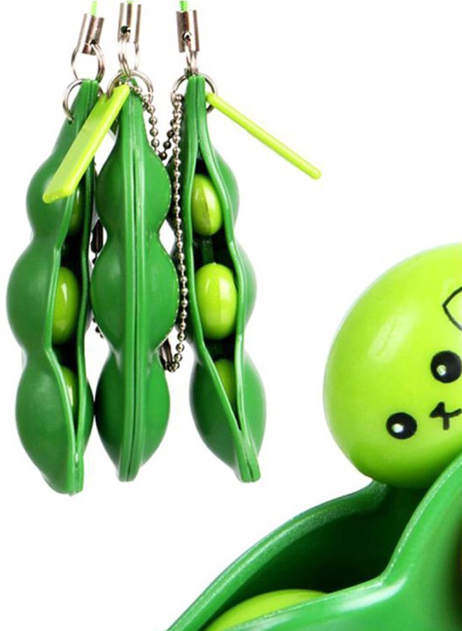 Coolplay - Pea Shape Squishy Toy With Cute Facial Expressions Good Stress Buster For Kids And Adults 2.95x0.83x0.59inch - Image 1