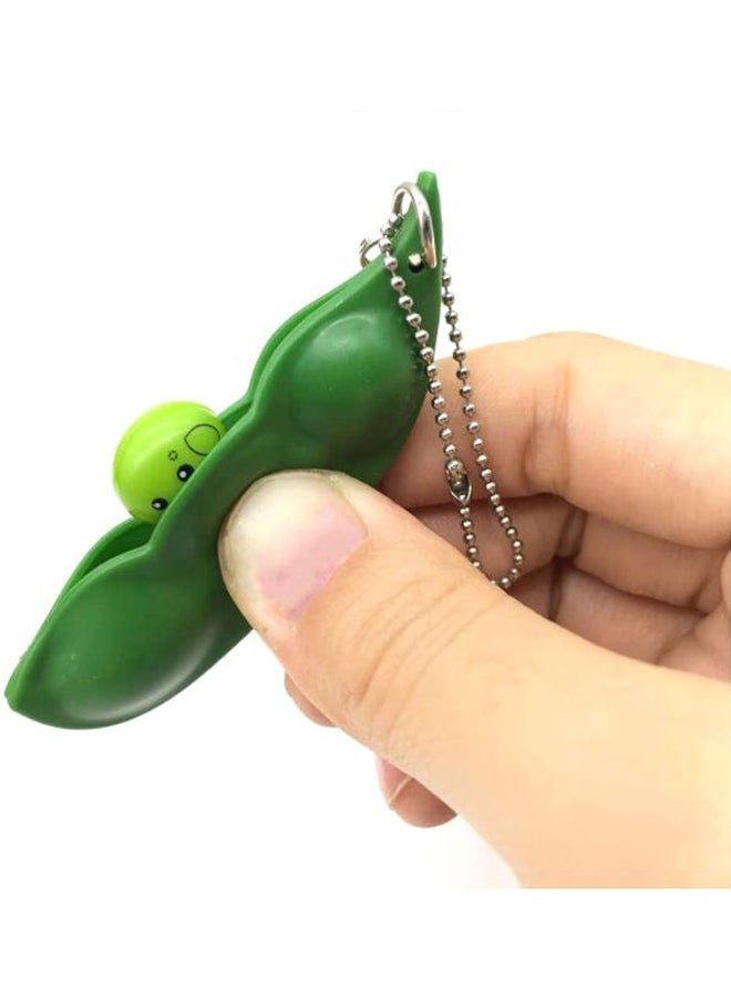 Coolplay - Pea Shape Squishy Toy With Cute Facial Expressions Good Stress Buster For Kids And Adults 2.95x0.83x0.59inch - Image 1
