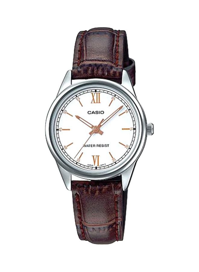 CASIO Women's Water Resistant Analog Watch LTP-V005L-7B3 - 28 mm - Brown - Image 1