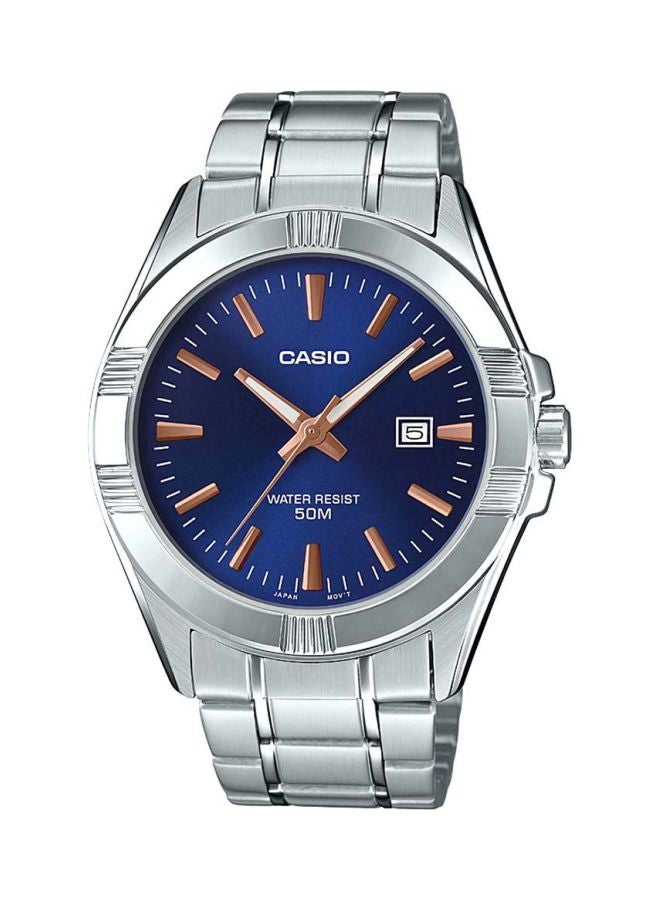 CASIO Men's Stainless Steel Analog Watch MTP-1308D-2A - 44 mm - Silver - Image 1