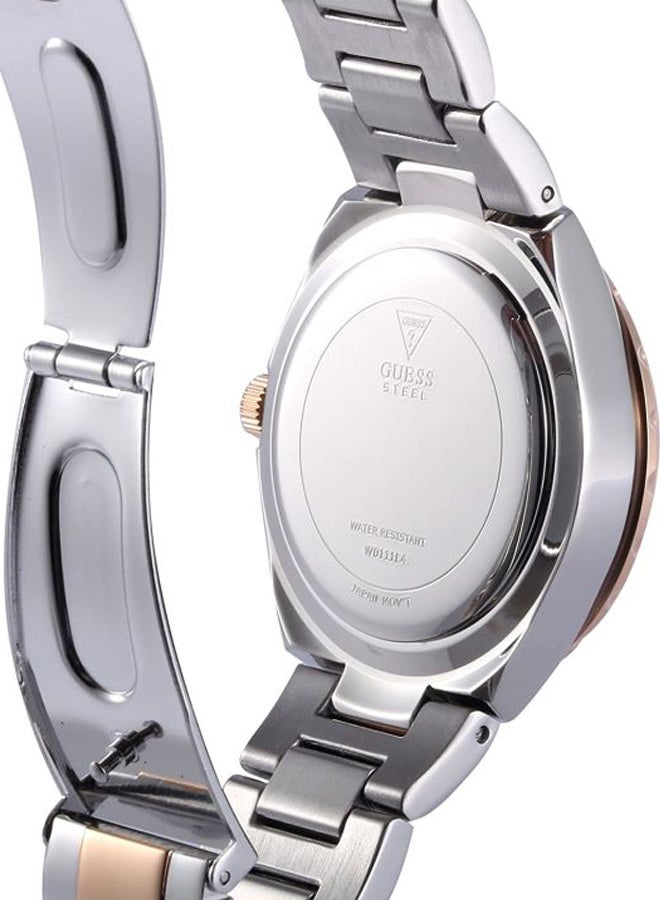 GUESS Women's Water Resistant Analog Watch W0111L4 - 36 mm - Silver/Rose Gold - Image 5