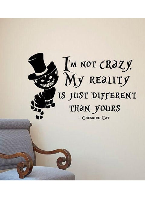 Quotes With Cat Self Adhesive Wall Sticker Black 55 x 90cm