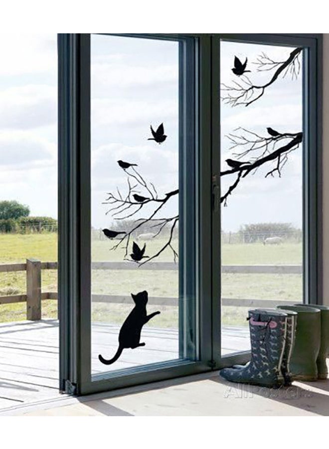Spoil Your Wall 5-Piece Self Adhesive Window Sticker Set Black 100 x 90cm 