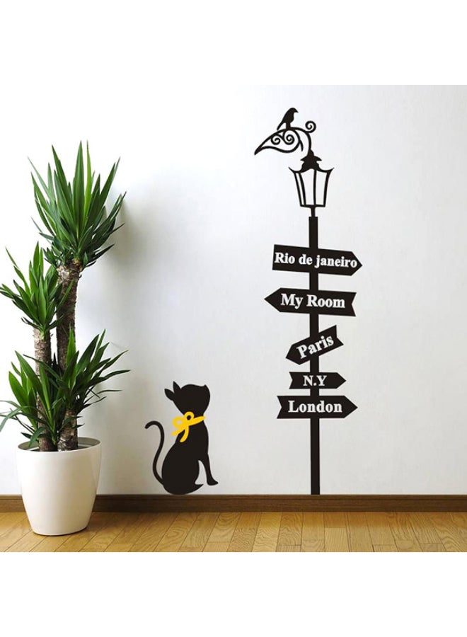 Spoil Your Wall Self Adhesive Wall Sticker Black/Yellow 90 x 50cm