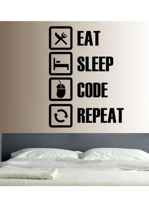 Quotes Self Adhesive Wall Sticker Black 90 x 70cm