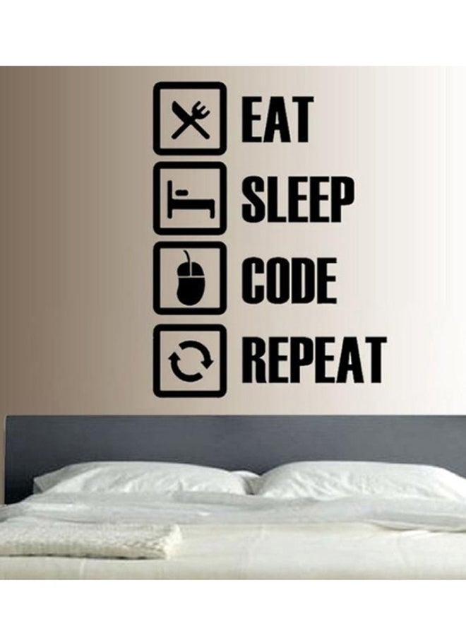 Spoil Your Wall Quotes Self Adhesive Wall Sticker Black 90 x 70cm