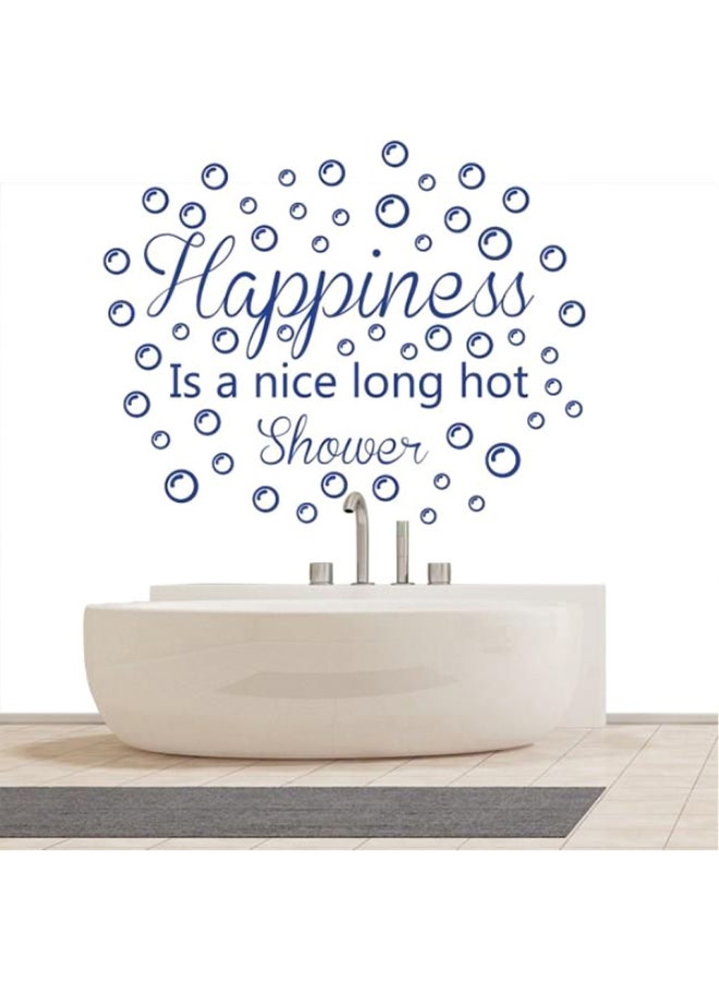 Quotes Self Adhesive Bathroom Wall Sticker Blue 80 x 65cm