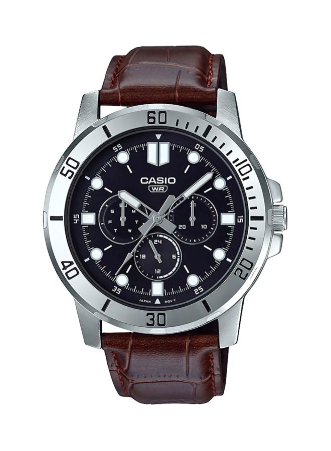 كاسيو ساعة يد بعقارب بسوار من الجلد طراز MTP-VD300L-2E للرجال - Image 1