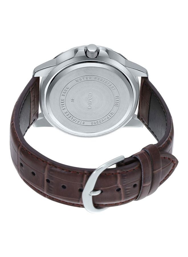 كاسيو ساعة يد بعقارب بسوار من الجلد طراز MTP-VD300L-2E للرجال - Image 2