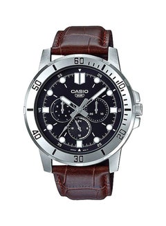 Men's Enticer Water Resistant Analog Watch MTP-VD300L-1E - 49 mm - Brown