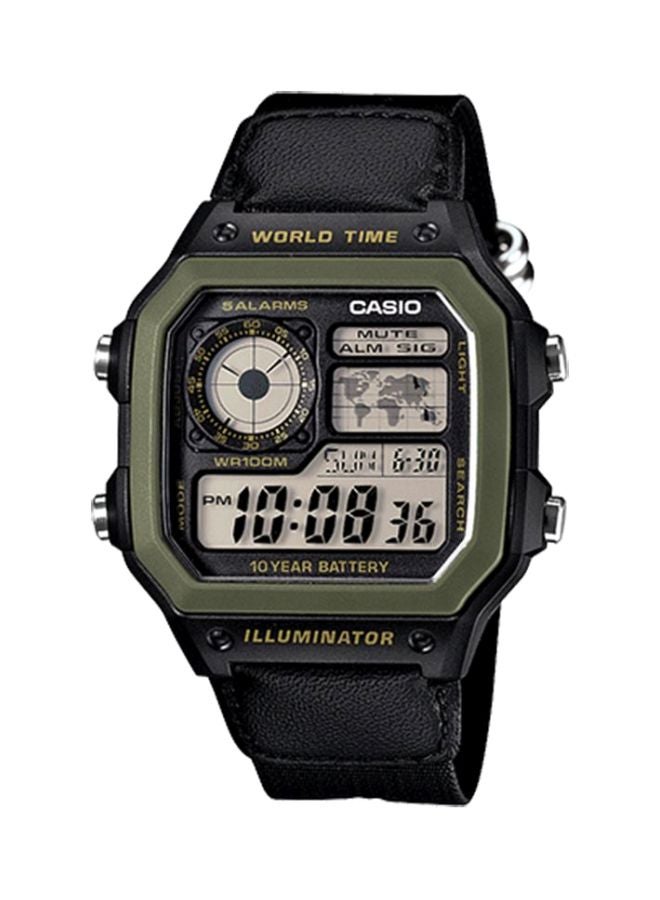 Men's World Time Digital Watch AE-1200WHB-1B - 39 mm - Black - v1597684004/N39780356A_1