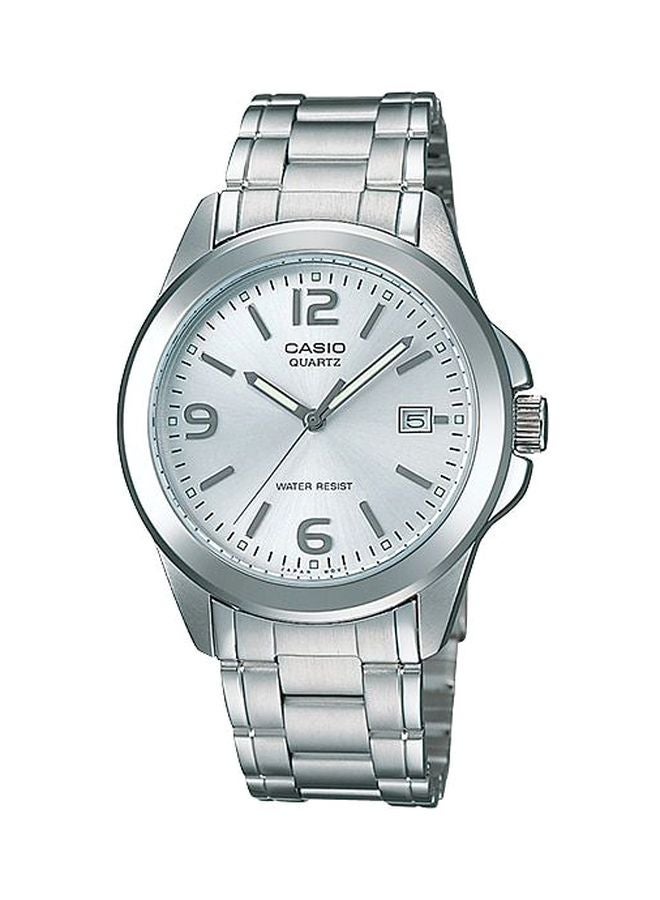 كاسيو ساعة يد بعقارب وسوار من الستانلس ستيل طراز MTP-1215A-7A للرجال - Image 1