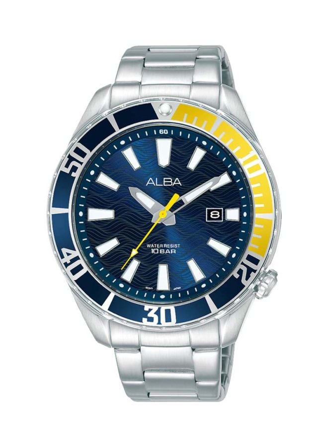 Alba Men's Metal Analog Watch AG8K25X1 - 43 mm - Silver