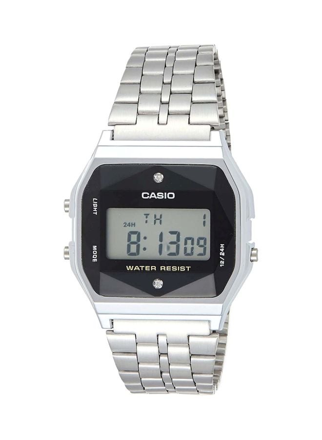 CASIO - Stainless Steel Digital Watch A159WAD-1D - 33 mm - Silver - Image 1