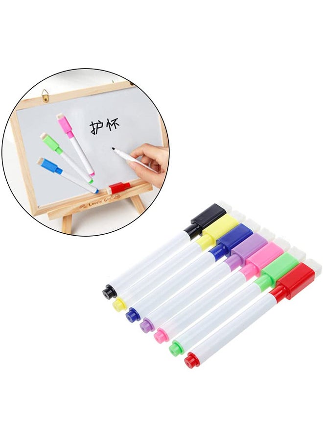 مجموعة أقلام بحبر أسود مغناطيسية للسبورة البيضاء قابلة للمسح للأطفال من 7 أقلام - Image 3