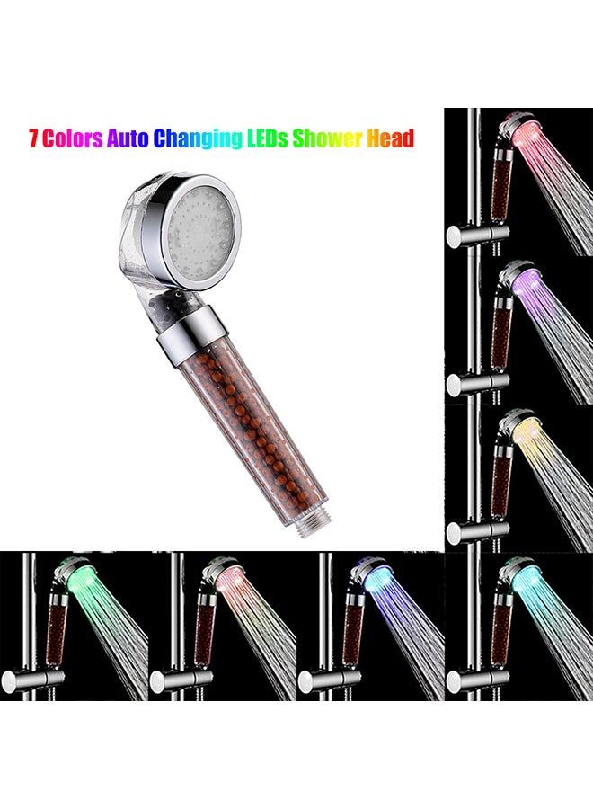 Automatic 4 LEDs 7 Colors Changing Light Shower Head Bath Sprinkler multicolour 23x7x7.5cm  - Image 3