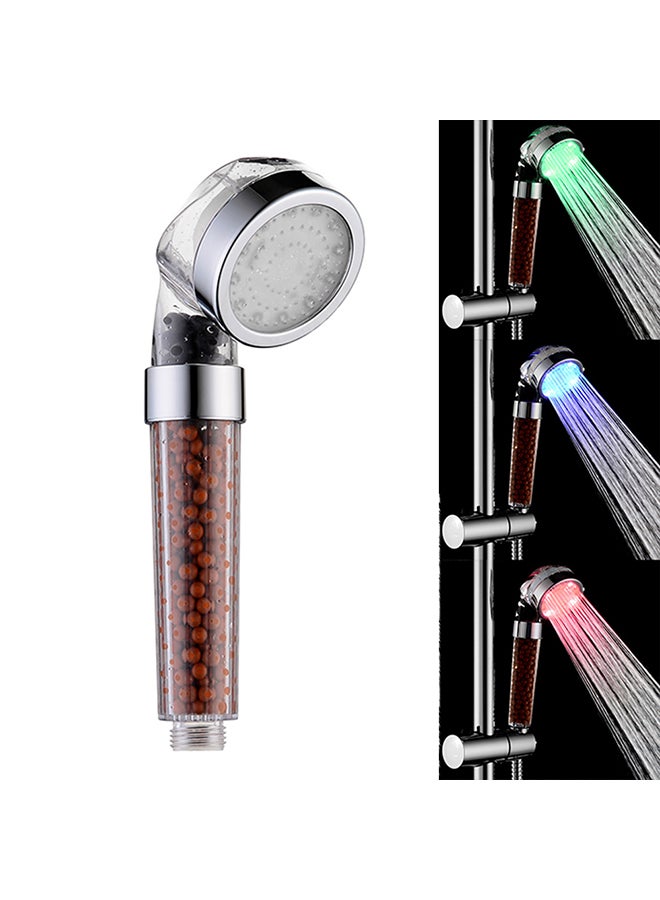 Automatic 12 LEDs 3 Colors Changing Light Shower Head Bath Sprinkler multicolour 23x7x7.5cm  - Image 2