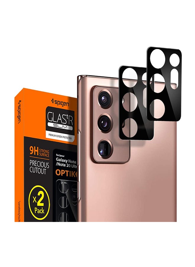 Spigen Optik Camera Lens Screen Protector for Samsung Galaxy Note 20 Ultra [2 Pack] - Black - Image 1