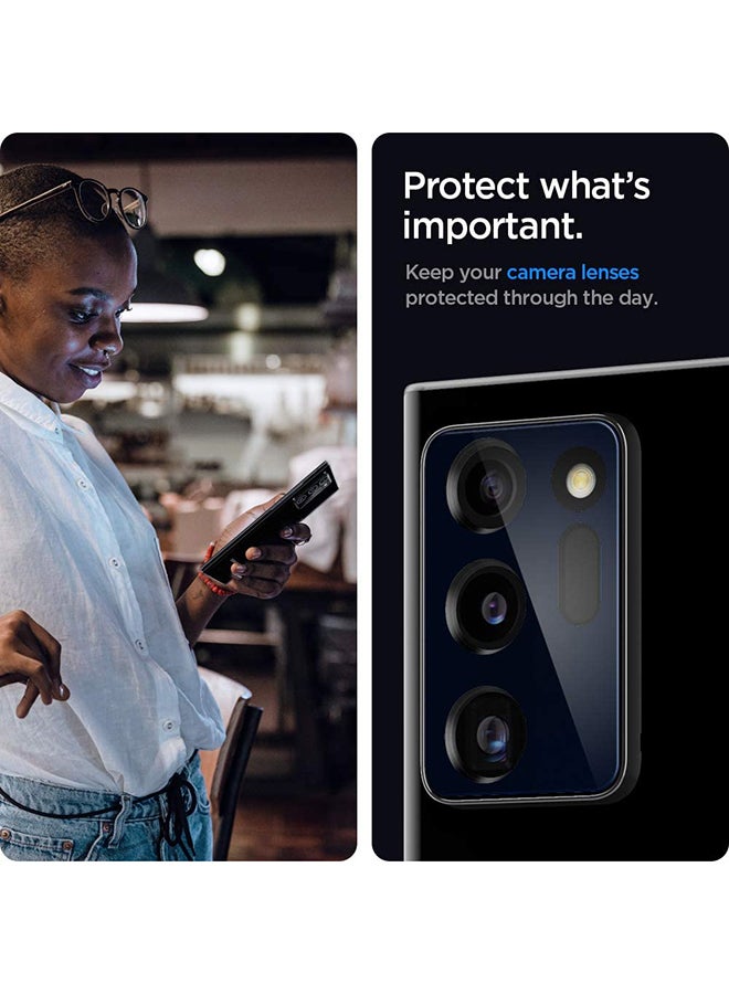 Spigen Optik Camera Lens Screen Protector for Samsung Galaxy Note 20 Ultra [2 Pack] - Black - Image 5