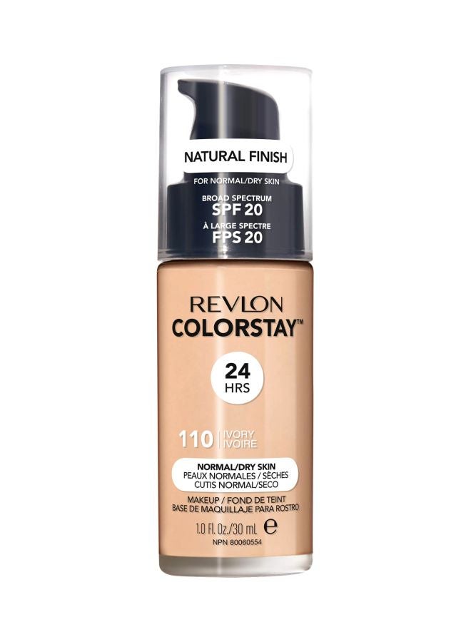 Revlon ColorStay Makeup Liquid Foundation SPF20 110 Ivory  - Image 1