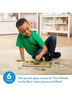 Melissa & Doug The Wheels On The Bus Sound Puzzle MD739 8.75 x 11.75 x 0.75inch  - Image 4