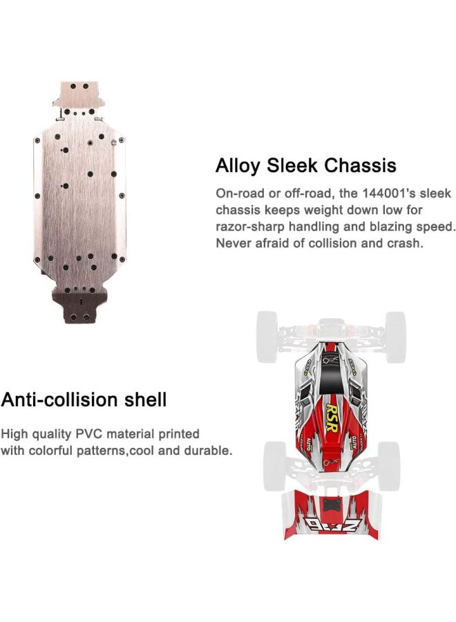 دبليو إل تويز سيارة انجراف كهربائية للطرق الوعرة اكس كيه اس تعمل بجهاز تحكم عن بعد بتصميم متينة وبطارية بسعة 1500 مللي أمبير في الساعة للأطفال - Image 4