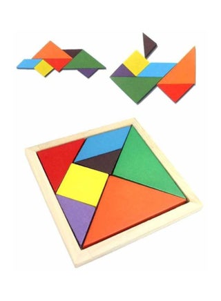 Colorful And Changeable Triangle Wooden Puzzle Set For Kids And Adults 11.5x11.5x0.8cm - v1597732783/N17705628A_1