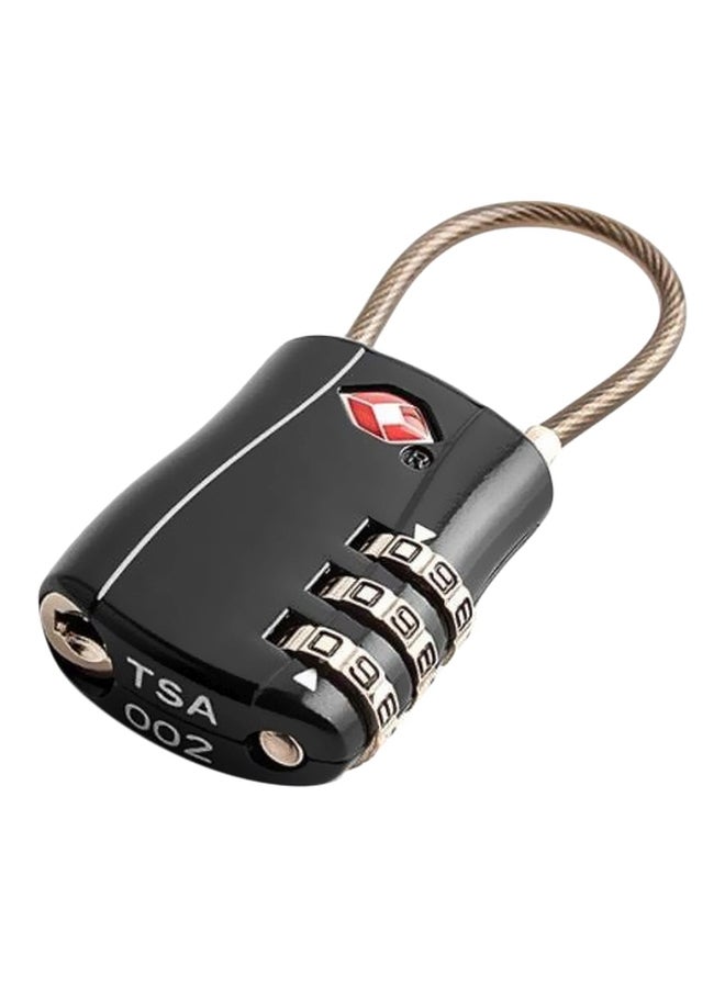 Beauenty - 3-Digit Password Security Luggage Lock Black/Silver - Image 1